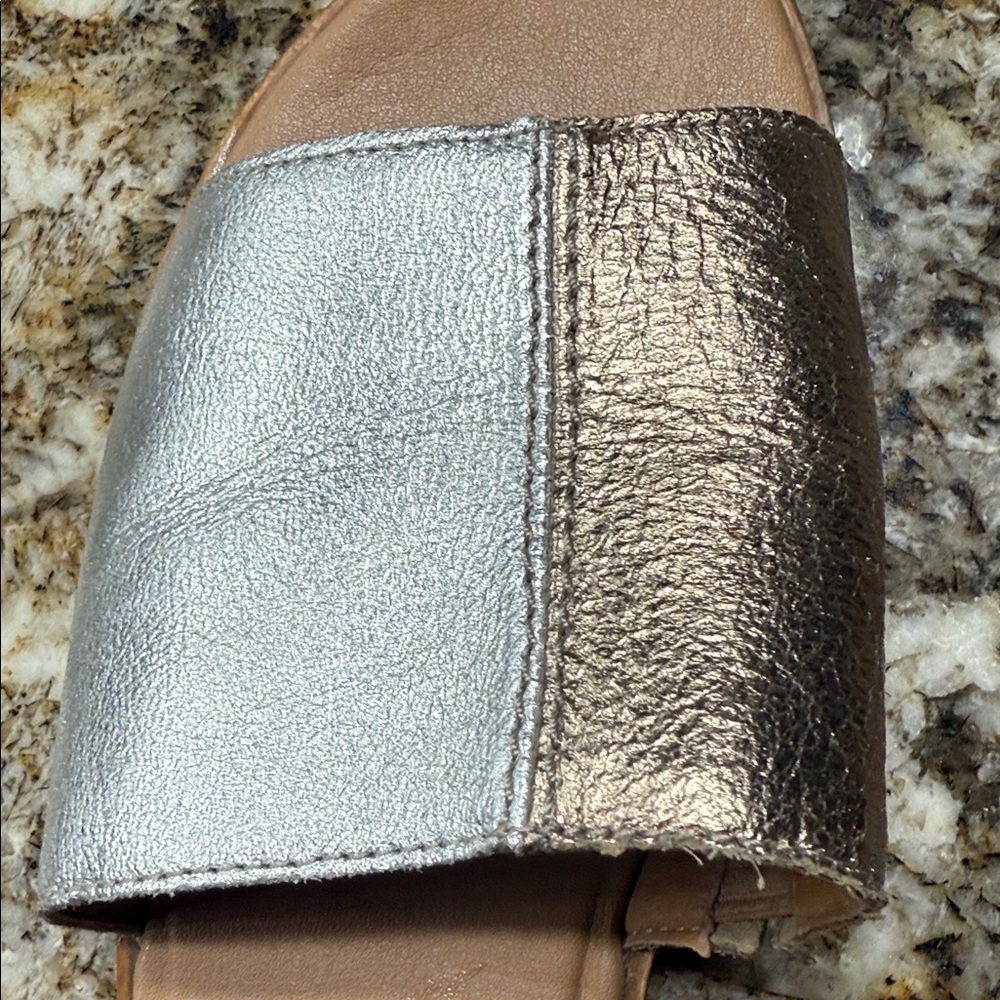 Sorel Silver and Bronze Slide Sandals - Picture 4 of 4